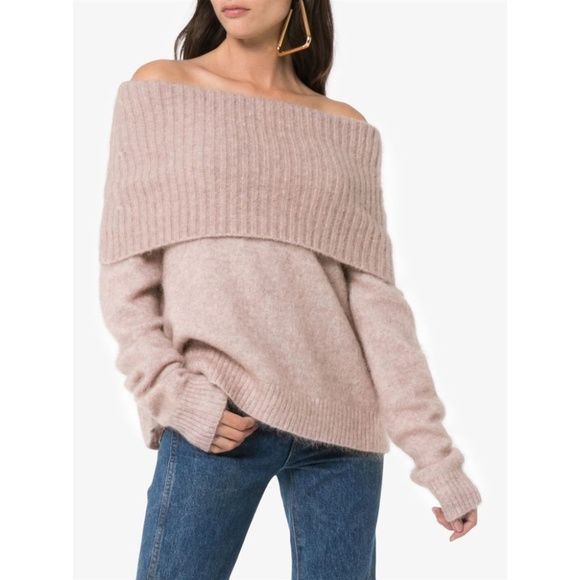Acne Studios Sweaters - ACNE STUDIOS Daze Cowl Neck Sweater S Off Shoulder